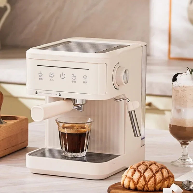 Espressomaschine - Halbautomatische italienische Kaffeemaschine mit Milchaufschäumer